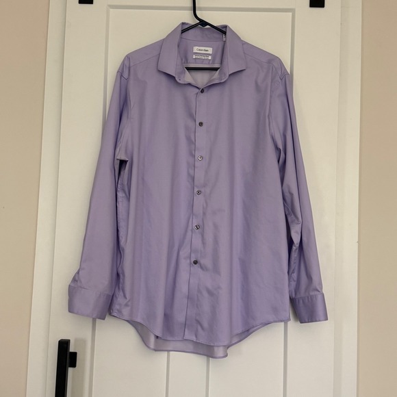 Calvin Klein Other - Calvin Klein Infinite Wrinkle Free Slim Fit Stretch Flex Dress Shirt Purple 2XL